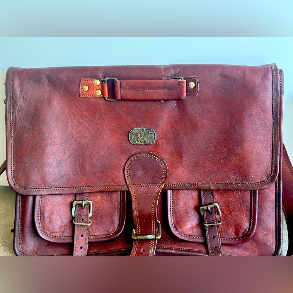 Cuero Vintage Leather Laptop/Business Bag